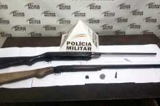 PM de Santa Barbara prende homem com armas no bairro São Bernardo 