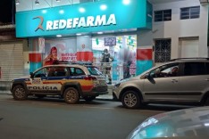 Bandidos encapuzados assaltaram a “Redefarma” no bairro Major Lage em Itabira	