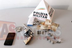 ROCCA apreende adolescente com maconha, dinheiro e revolver 38 no bairro João XXIII em Itabira 
