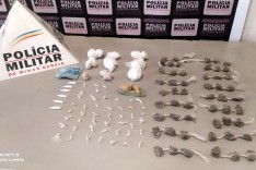 Polícia Militar apreende grande quantidade de drogas em Alvinópolis