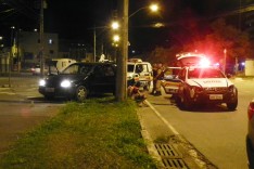 Homem é detido depois de provocar acidente com viatura na Avenida Cristina Gazire no Juca Rosa