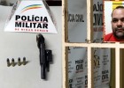PM APREENDE ARMA DE FOGO E PRENDE SUSPEITO DE AMEAÇA E VIOLÊNCIA DOMÉSTICA EM FERROS