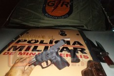 Grupo Tático Rodoviário (GTR) tirou mais uma arma e munições de circulação na MG-434 em Itabira  