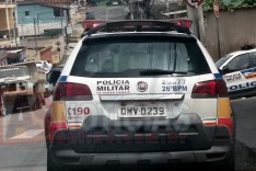 PM prende dois homens considerados foragidos da justiça no bairro Praia em Itabira