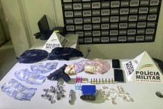 Policia Militar prende foragido da justiça com arma, dinheiro e drogas no bairro Major Lage em Itabira	