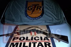 Grupo Tático Rodoviário apreende espingarda e evita que bandidos a roubasse em Sitio nos Gatos  
