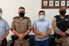 Prefeito de João Monlevade e vice visitam novo comandante da Polícia Militar da cidade