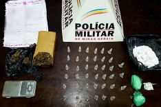 PM apreende drogas no bairro São Bernardo que seriam vendidas em Santa Bárbara e São Gonçalo