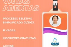 Vagas Abertas no SAAE 