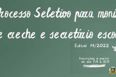 Prefeitura de João Monlevade abre processo seletivo para monitor de creche e secretário escolar