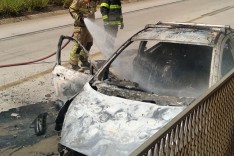 Motorista morre carbonizado em veiculo na BR-381 em Bom Jesus do Amparo 