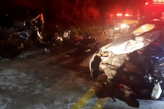 Seis pessoas ficaram feridas após colisão de dois veículos na MG-129 em Catas Altas