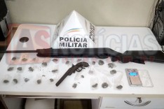 PM de Ferros recupera armas furtas e apreende buchas de maconha no Povoado de Mendonça