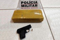 Homem é preso com barra de maconha e arma em Marlieria no Vale do Aço