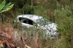 Mulher desvia de cães na LMG-776 e acabada caindo com veiculo na ribanceira em Itabir6