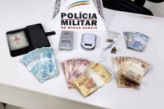PM prende dois e apreende droga, dinheiro e munições no bairro São Bento em Itabira