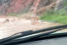 Rodoviários e DER-MG vistoriaram a MG-129 constatando que só o asfalto ficou danificado pela chuva em Itabira