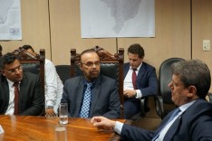 André Viana é recebido pelo ministro da infraestrutura Tarcísio Gomes em Brasília