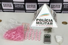 PM apreende drogas em residência na Rua Haiti no bairro Pedreira do Instituto em Itabira