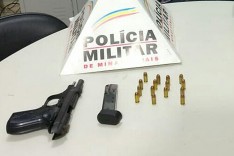 Rodoviários em operação preventiva prende homem com pistola 380 na AMG-900 em Itabira