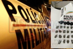 PM apreende drogas no bairro Machado em Itabira 
