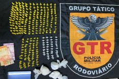 Frustração: Ganharia 500 reais para levar drogas para Peçanha, mas foi preso por Rodoviários do GTR na MG-129 em Itabira