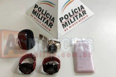 PM prende dois suspeitos que cometeram furto em loja em Bom Jesus do Amparo 