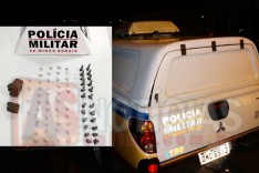 Policiais Militares em operação apreende crack, maconha e pinos de cocaína no Madre Maria de Jesus em Itabira