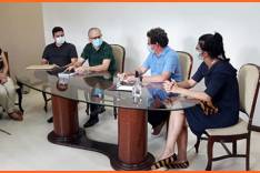 Dr. Laércio e Fabrício recebem o deputado federal Reginaldo Lopes