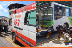 PM registra dois acidentes de transito na Avenida Rio Doce envolvendo motocicletas