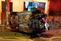 Um grave acidente foi registrado em que o condutor é suspeito de estar embriagado ao volante na Vila Paciência