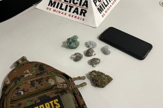 PM apreende dois adolescentes com drogas no bairro Machado em Itabira 