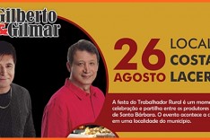 Gilberto e Gilmar na 15ª Festa do Trabalhador Rural de Santa Bárbara