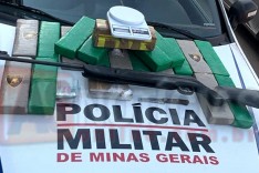PM prende dois suspeitos com cerca de 18 quilos de drogas, entre maconha e cocaína em Barão de Cocais 