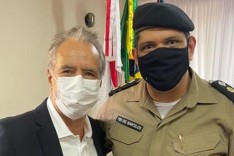 Prefeito de São Gonçalo prestigia troca de comando do 26º BPM de Itabira