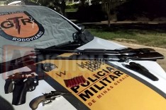 Grupo Tático Rodoviário (GTR) apreende 5 armas de fogo na região rural entre Santa Maria de Itabira e Ferros	
