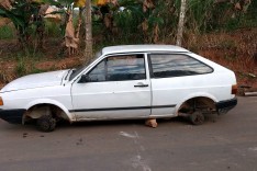 PM localiza e recupera Gol furtado em São Gonçalo depenado no bairro Boa Esperança em Itabira 
