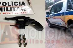 Denuncia anônima ajuda PM de Ferros a apreender revolver com um suspeito na rodovia MGC-120 