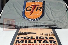 Rodoviários em operação de captura a foragido apreende arma de fogo em Santa Maria de Itabira