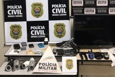Operação conjunta PC e PM apreende armas, dinheiro e drogas em Barão de Cocais 