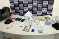 PM prende envolvidos e apreende grande quantidade de drogas, dinheiro e munições no Clovis Alvim II em Itabira