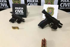 PC prende homem de Ribeirão Preto com duas pistolas no Major Lage em Itabira