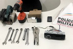 Policia Militar prendeu durante abordagem neste domingo suspeito de furtos na Vila São Geraldo