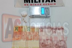 Policia Militar apreende mais uma vez drogas, dinheiro no bairro São Bento em Itabira