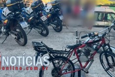 Policia Militar recupera motocicletas furtadas no pátio credenciado no bairro Ribeira de Cima em Itabira 