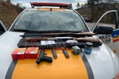 Rodoviários prendem atirador desportivo por porte ilegal de arma de fogo na MG-129 em Itabira