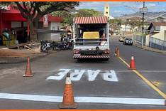 Prefeitura revitaliza sinalização horizontal no HNSD e bairro Campestre