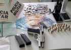 PM CUMPRE MANDADO DE BUSCA E PRENDE JOVEM COM PISTOLA 380 DINHEIRO NO BAIRRO ÁGUA FRESCA