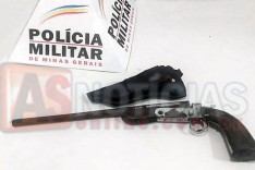 Policia Militar apreende garrucha escondida em barraco abandonado no Bairro Pedreira 