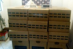 Polícia Militar apreende grande quantidade de cigarros contrabandeados em Alvinópolis
